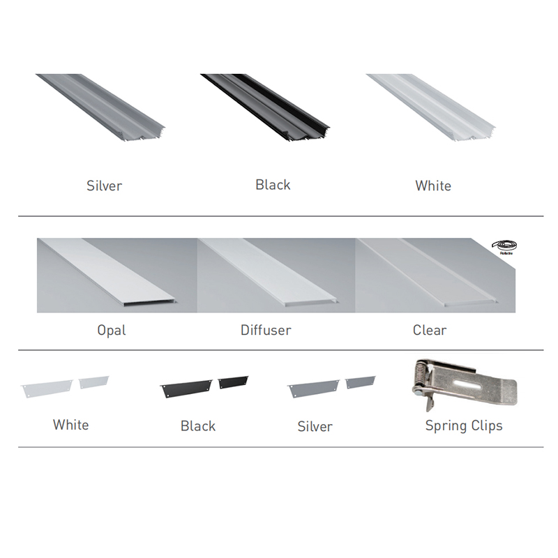 Recessed Aluminum LED Light Profile Channel For 15mm Double Row LED Lighting Strip Recessed Aluminum LED Light Profile Channel For 15mm Double Row LED Lighting Strip